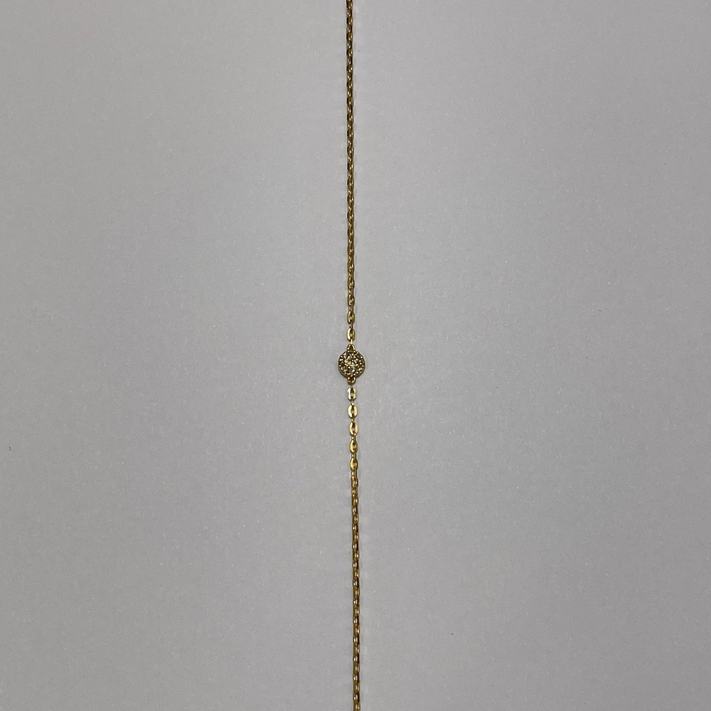 round shapped illusion chain bracelet in yellow gold - إسورة