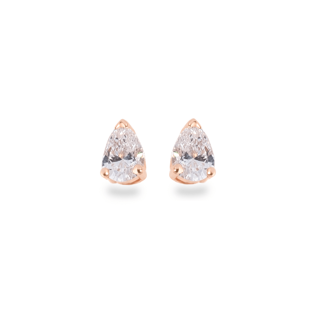 Rose gold pear online earrings