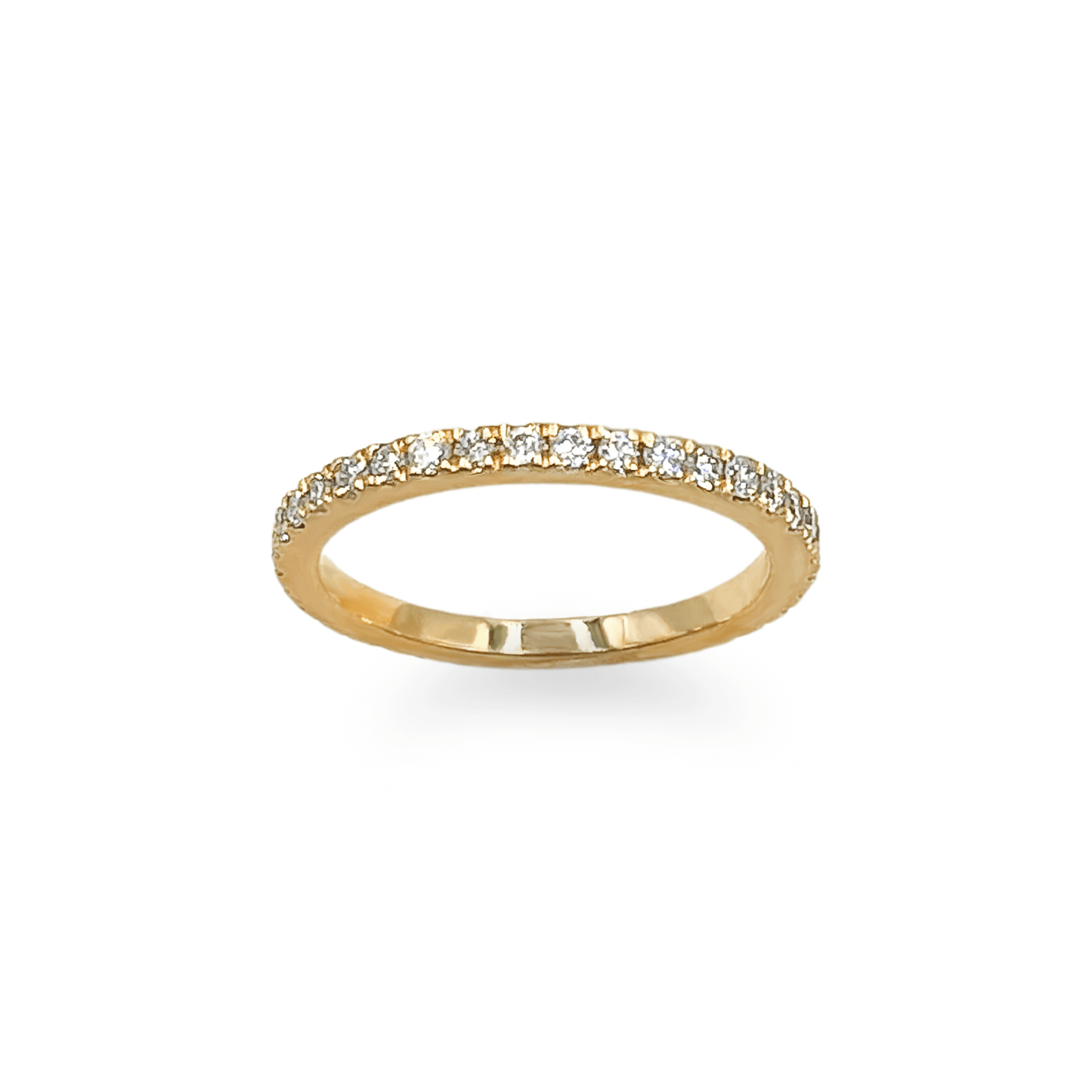 Rose Gold 2 Pointer Eternity Band - جرس - Luxury Diamond Jewelry shop Dubai - SABA DIAMONDS