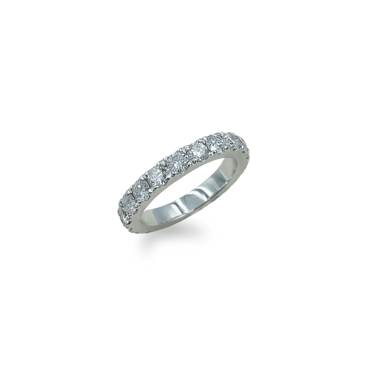 White Gold 11 Pointer Eternity Band - جرس - Luxury Diamond Jewelry shop Dubai - SABA DIAMONDS
