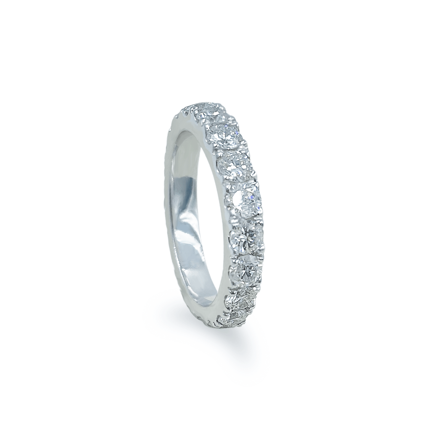 White Gold 11 Pointer Eternity Band - جرس - Luxury Diamond Jewelry shop Dubai - SABA DIAMONDS