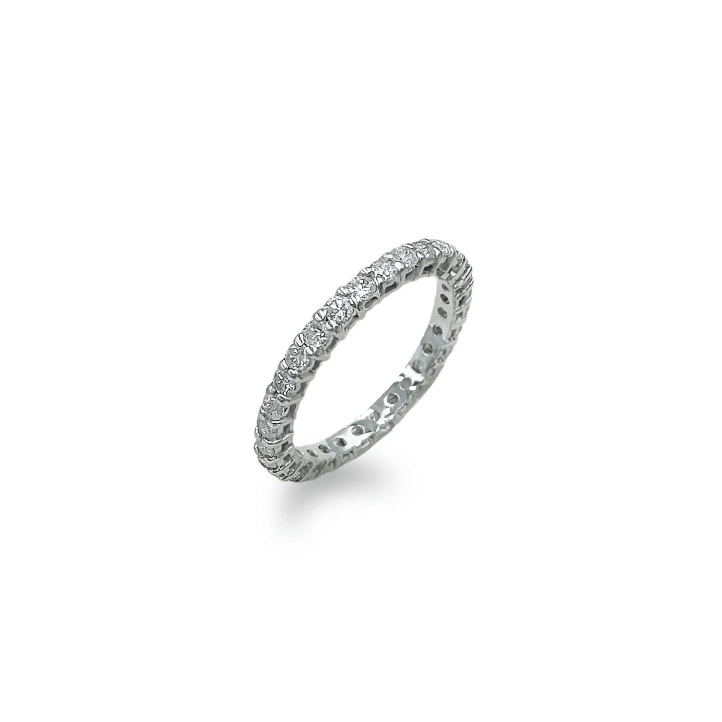 White Gold 3.5 Pointer Eternity Band - جرس - Luxury Diamond Jewelry shop Dubai - SABA DIAMONDS