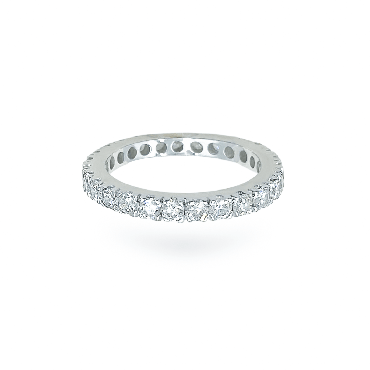 White Gold 5 Pointer Eternity Band - جرس - Luxury Diamond Jewelry shop Dubai - SABA DIAMONDS