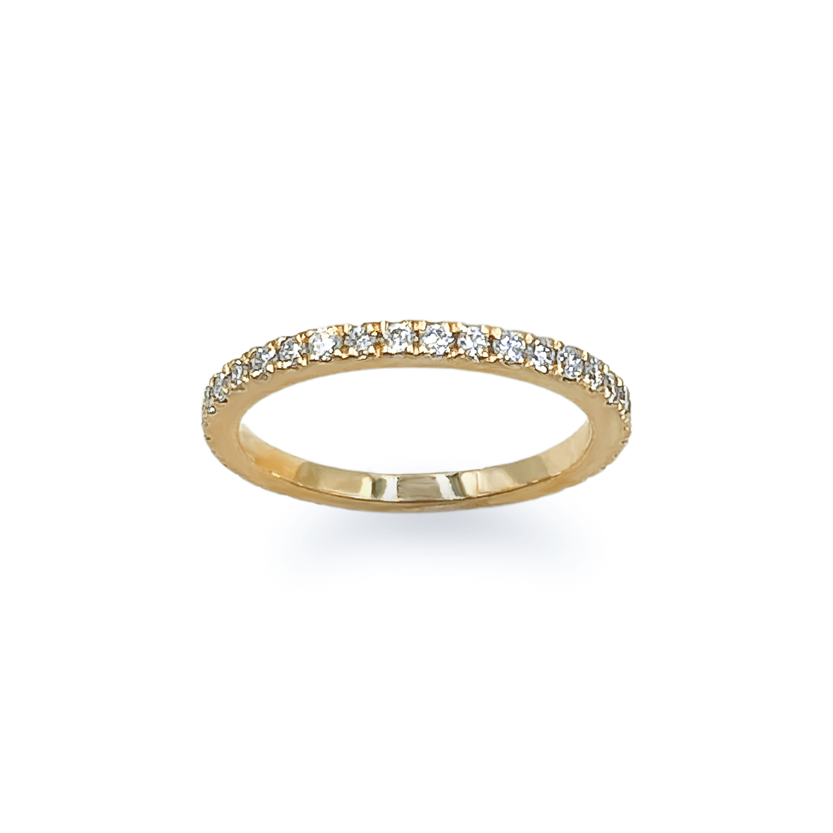Yellow Gold 2.5 Pointer Eternity Band - جرس - Luxury Diamond Jewelry shop Dubai - SABA DIAMONDS