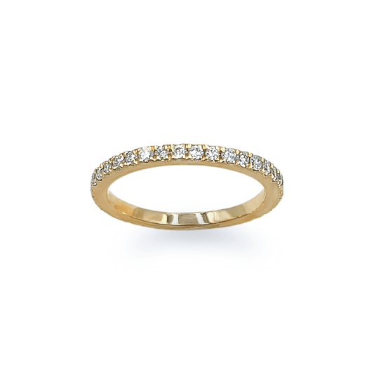 Yellow Gold 2.5 Pointer Eternity Band - جرس - Luxury Diamond Jewelry shop Dubai - SABA DIAMONDS