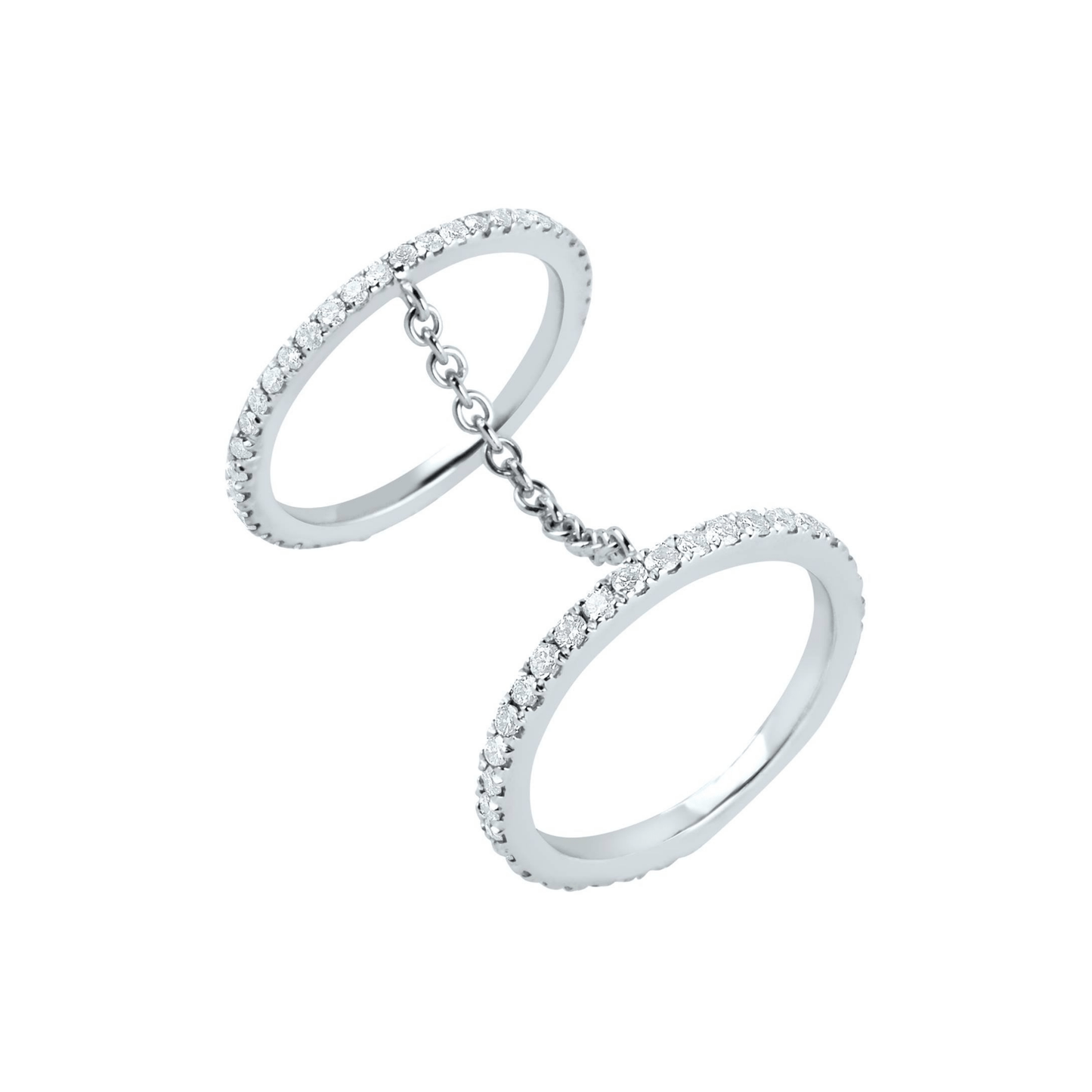 Double Eternity With Chain- جرس - Luxury Diamond Jewelry shop Dubai - SABA DIAMONDS