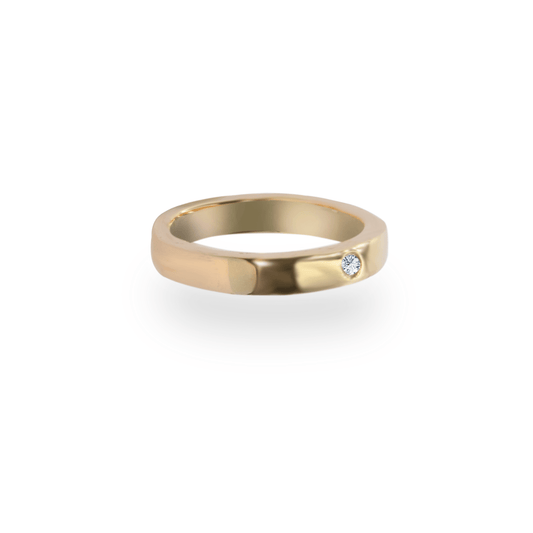 Plain Yellow Gold Wedding Band- جرس - Luxury Diamond Jewelry shop Dubai - SABA DIAMONDS