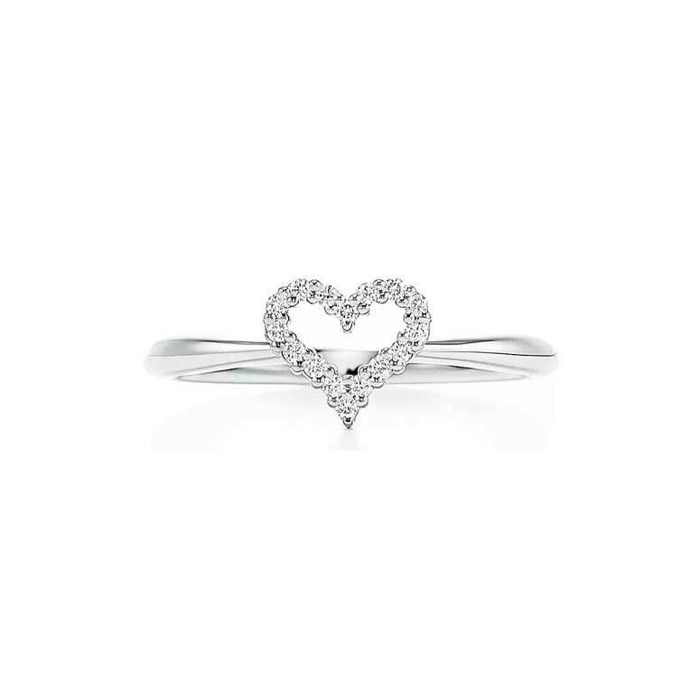 white heart ring- جرس - Luxury Diamond Jewelry shop Dubai - SABA DIAMONDS