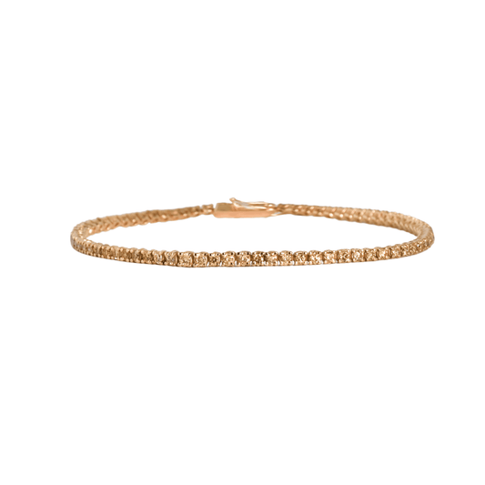 1.5mm yellow diamond tennis bracelet in yellow gold - إسورة - Luxury Diamond Jewelry shop Dubai - SABA DIAMONDS