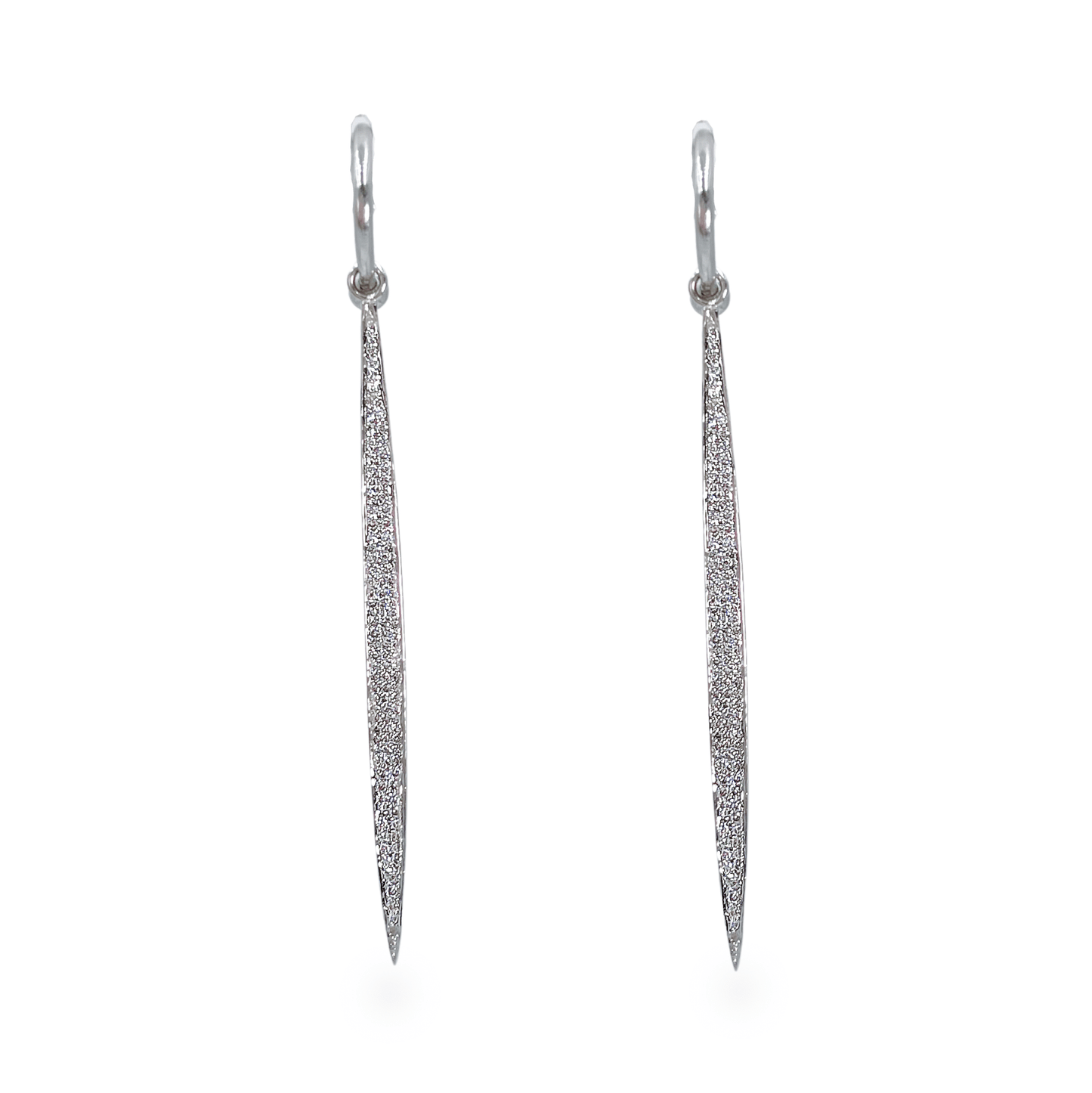 Diamond Stiletto Earrings - أقراط - Luxury Diamond Jewelry shop Dubai - SABA DIAMONDS