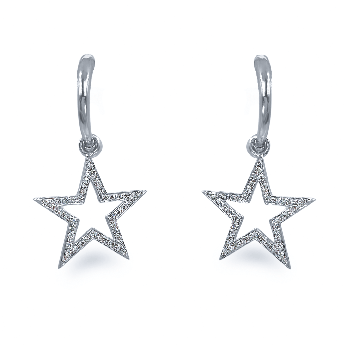 Hanging Star Earrings - أقراط - Luxury Diamond Jewelry shop Dubai - SABA DIAMONDS