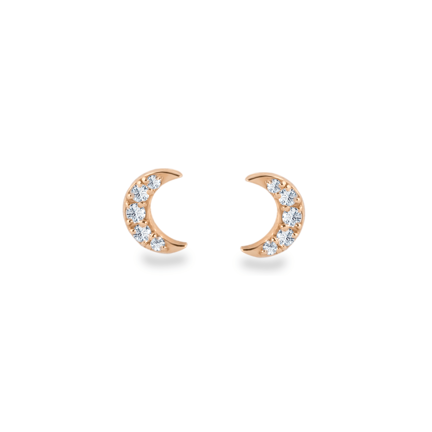 Moon Earrings in Yellow Gold - أقراط - Luxury Diamond Jewelry shop Dubai - SABA DIAMONDS