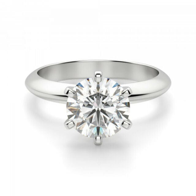 1.03Ct Round Brilliant Solitaire White Gold- جرس - Luxury Diamond Jewelry shop Dubai - SABA DIAMONDS