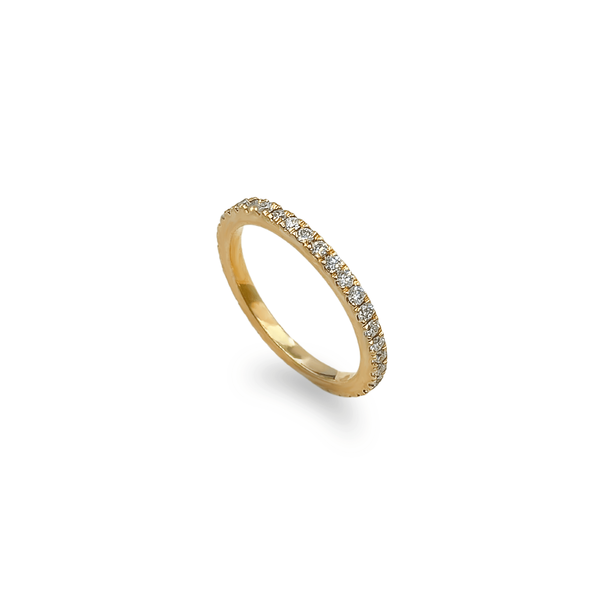 Rose Gold 2 Pointer Eternity Band - جرس - Luxury Diamond Jewelry shop Dubai - SABA DIAMONDS