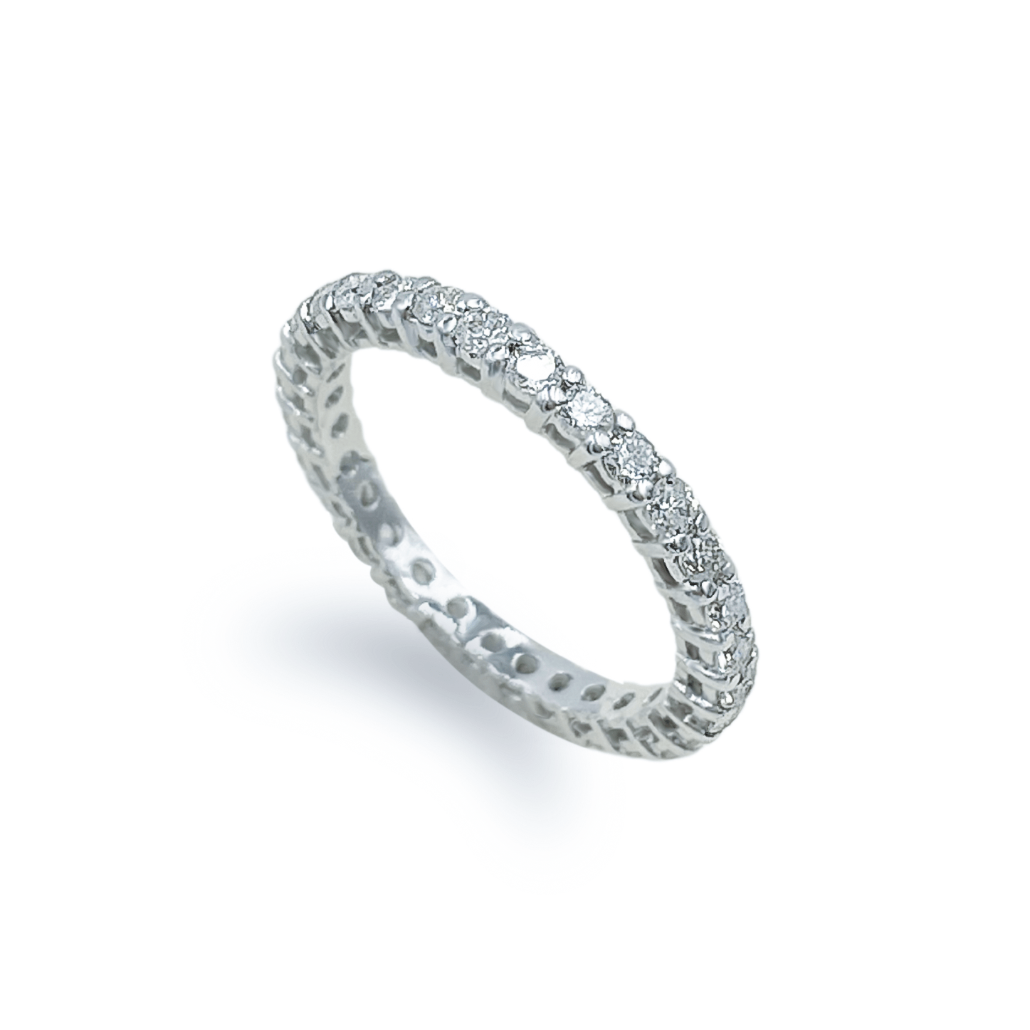 White Gold 3.5 Pointer Eternity Band - جرس - Luxury Diamond Jewelry shop Dubai - SABA DIAMONDS