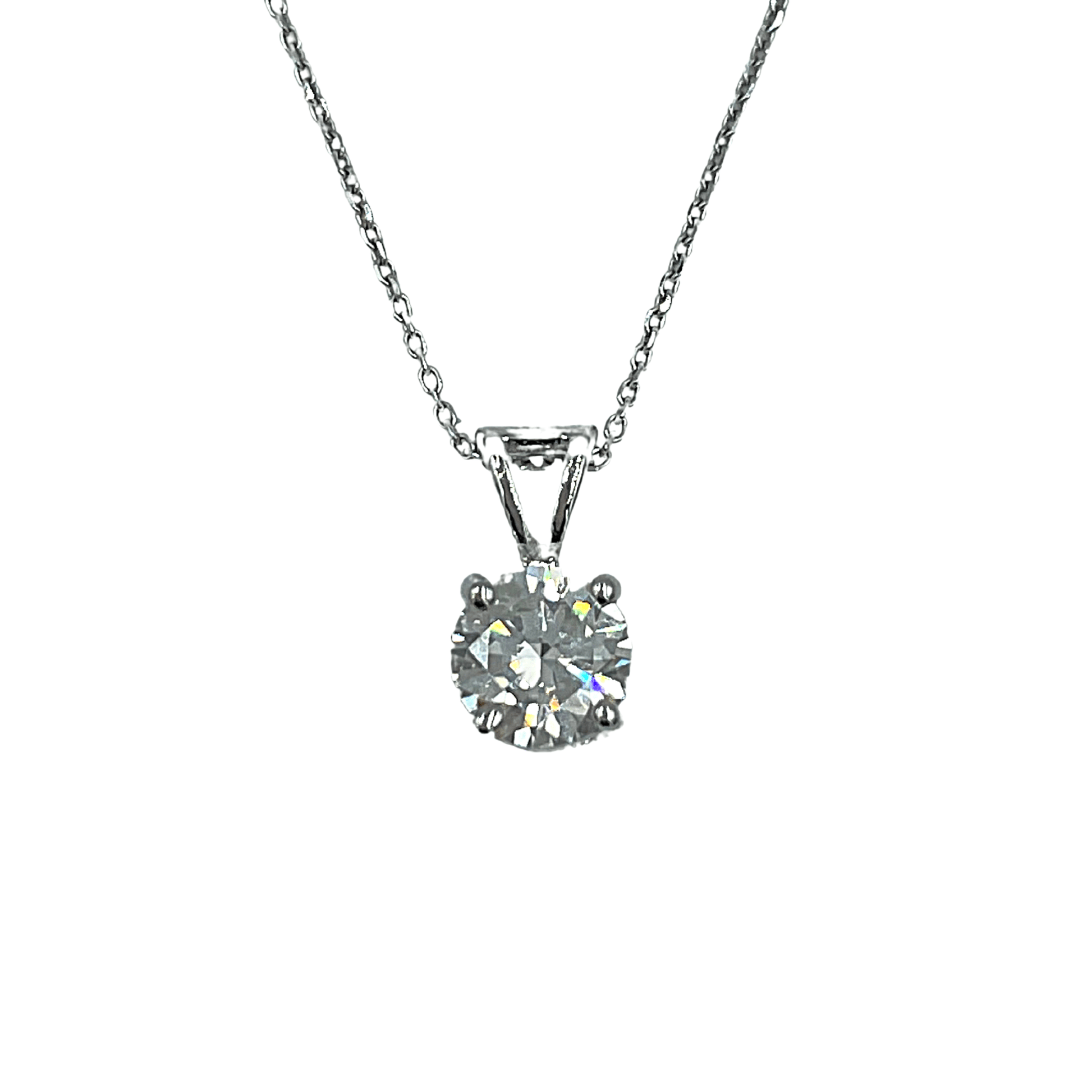 1.03 ct Round Brilliant Solitaire Pendant - قلادة - Luxury Diamond Jewelry shop Dubai - SABA DIAMONDS