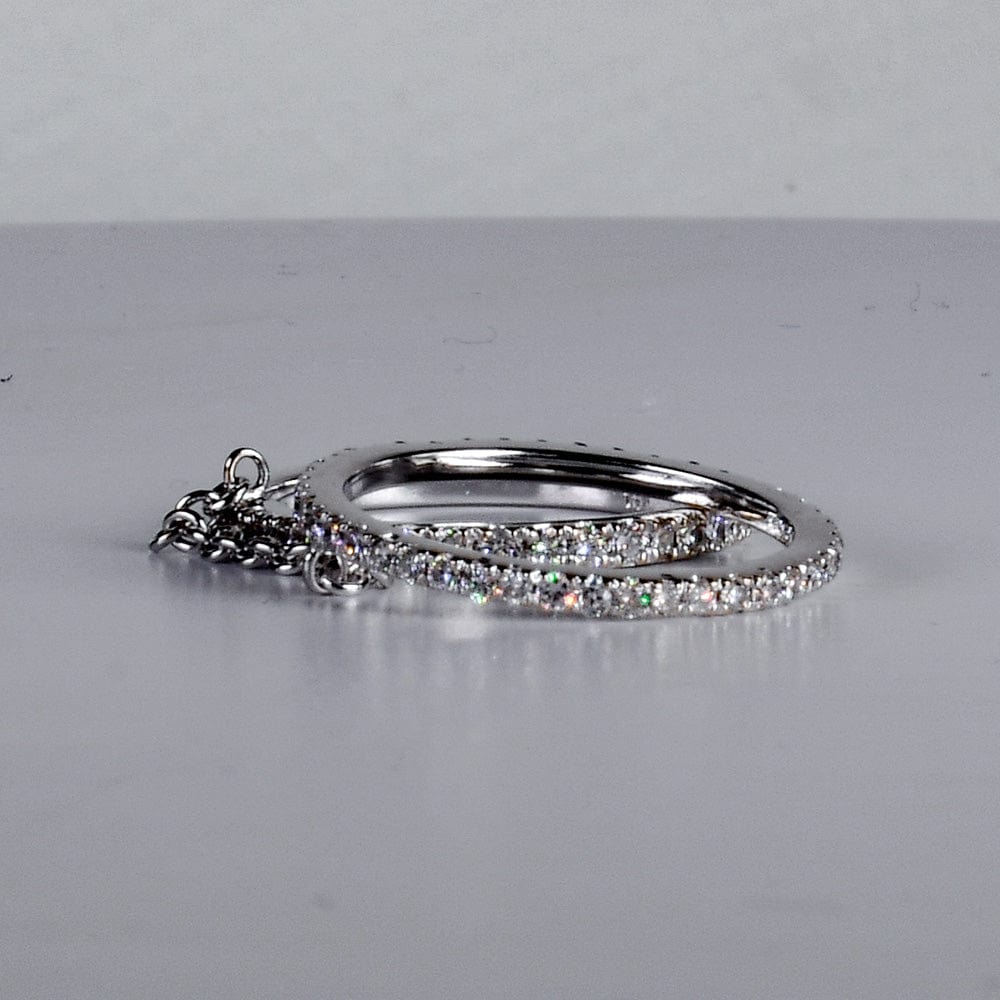 Double Eternity With Chain- جرس - Luxury Diamond Jewelry shop Dubai - SABA DIAMONDS