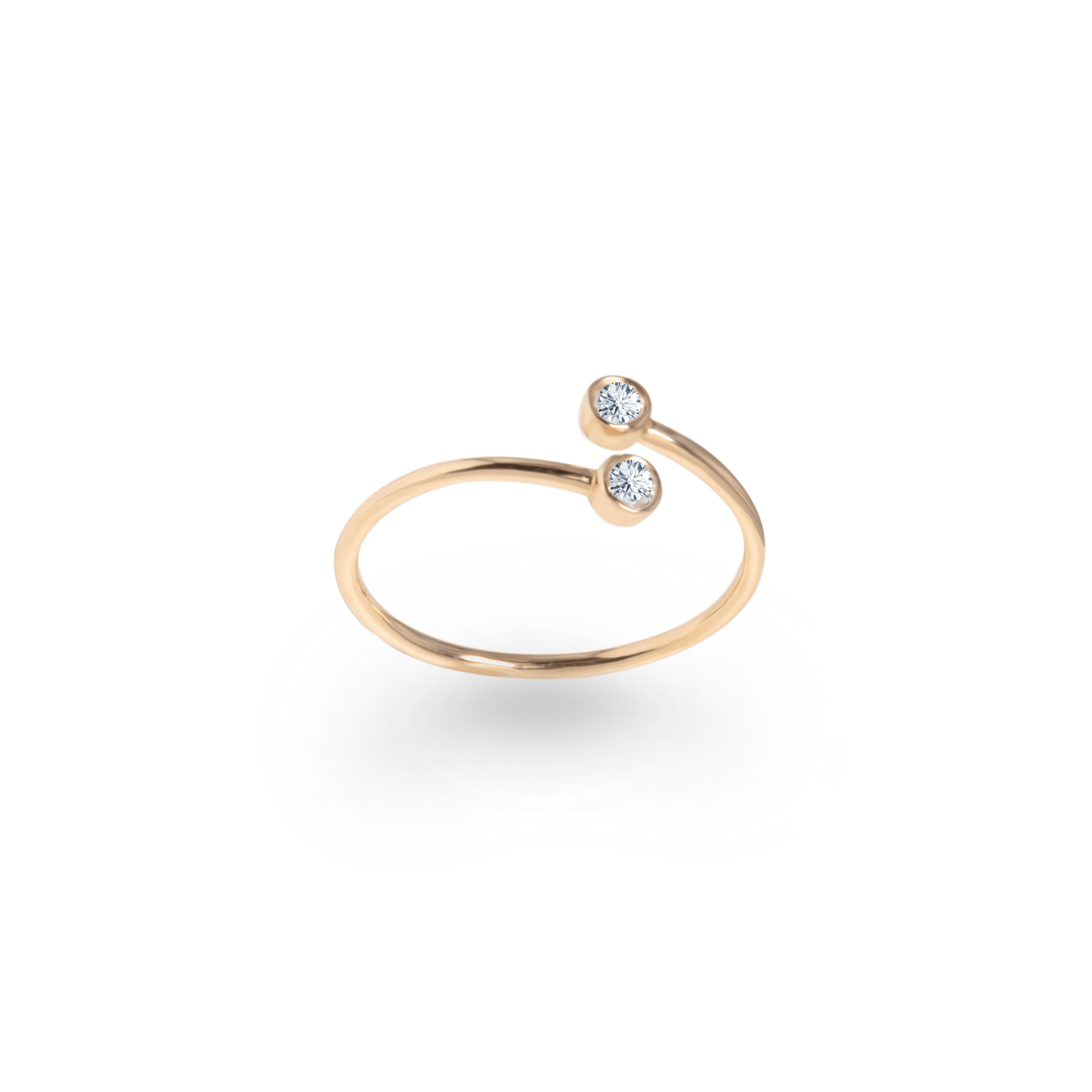 Open Tension Ring in 18k Yellow gold 0.1 ctw- جرس - Luxury Diamond Jewelry shop Dubai - SABA DIAMONDS