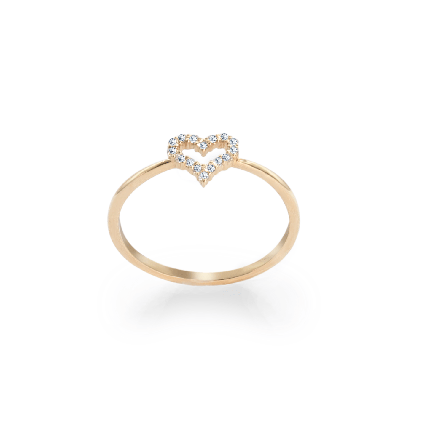 Yellow heart ring- جرس - Luxury Diamond Jewelry shop Dubai - SABA DIAMONDS